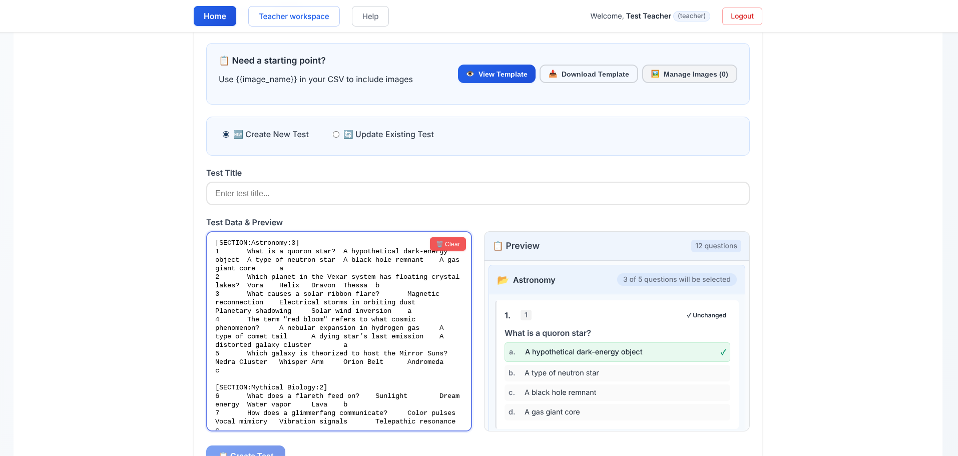 Varitest screenshot 1